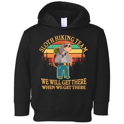 Sloth Hiking Team Toddler Hoodie