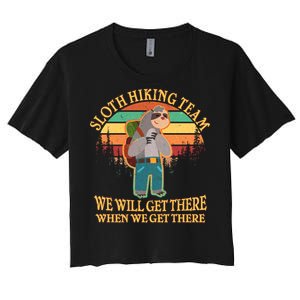 Sloth Hiking Team Women's Crop Top Tee