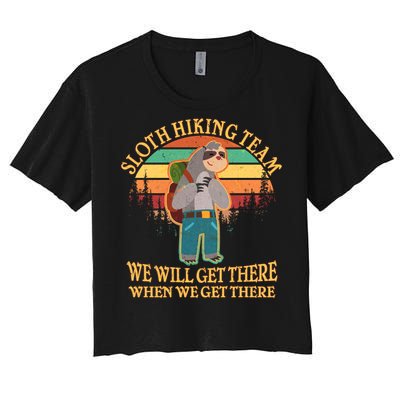 Sloth Hiking Team Women's Crop Top Tee