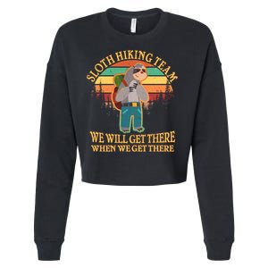 Sloth Hiking Team Cropped Pullover Crew