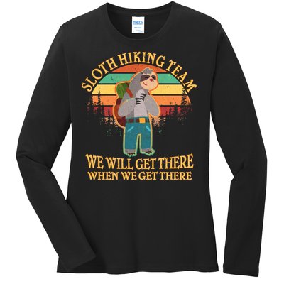 Sloth Hiking Team Ladies Long Sleeve Shirt