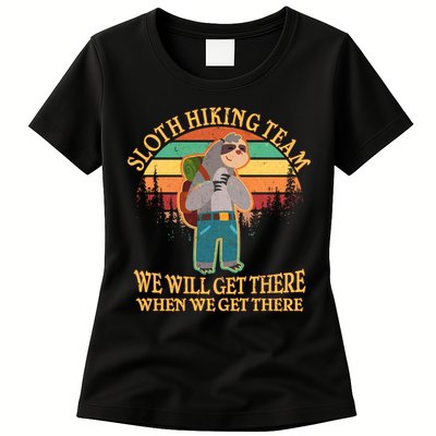 Sloth Hiking Team Womens T-Shirt