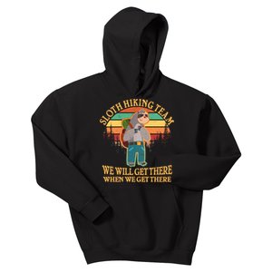 Sloth Hiking Team Kids Hoodie