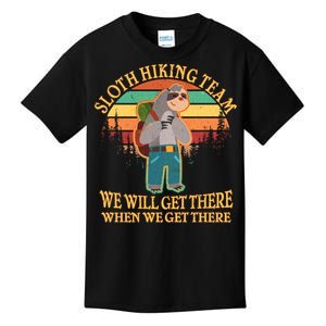 Sloth Hiking Team Kids T-Shirt