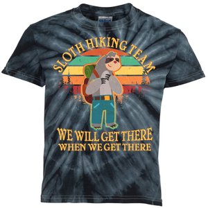 Sloth Hiking Team Kids Tie-Dye T-Shirt