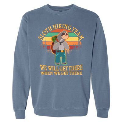 Sloth Hiking Team Garment-Dyed Sweatshirt