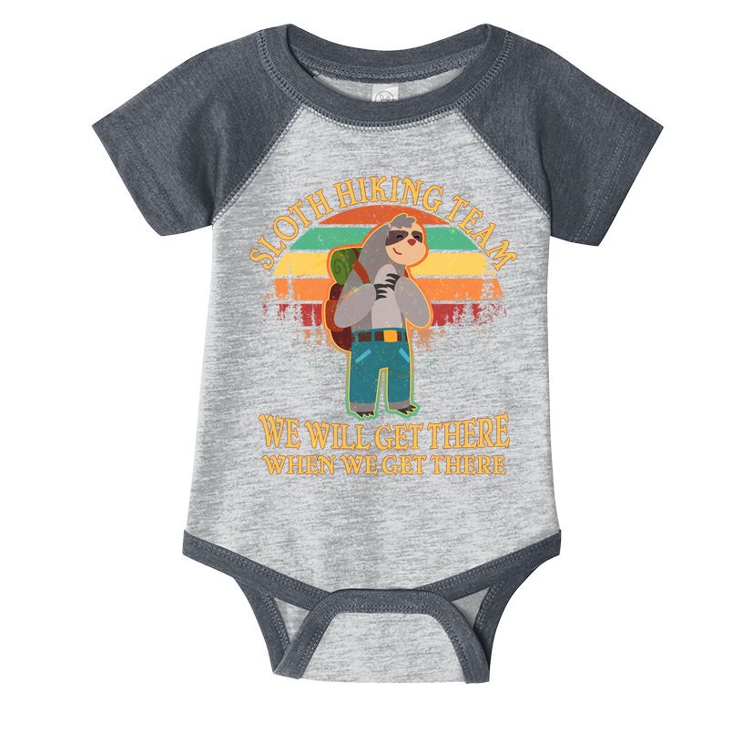 Sloth Hiking Team Infant Baby Jersey Bodysuit