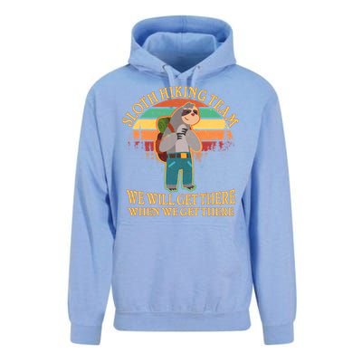 Sloth Hiking Team Unisex Surf Hoodie