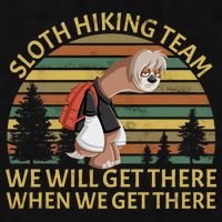 Sloth Hiking Team We Will Get There When We Get There Ladies PosiCharge Tri-Blend Wicking Tank