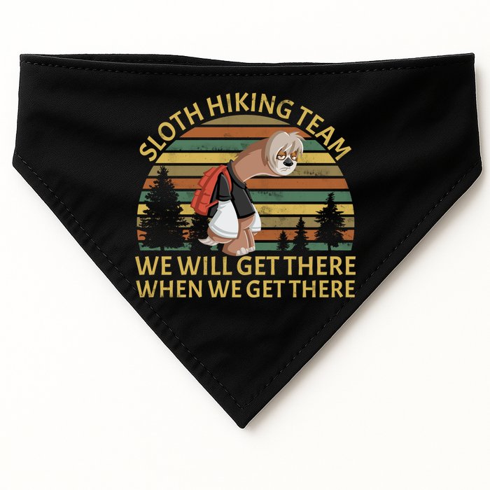 Sloth Hiking Team We Will Get There When We Get There USA-Made Doggie Bandana