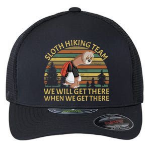 Sloth Hiking Team We Will Get There When We Get There Flexfit Unipanel Trucker Cap