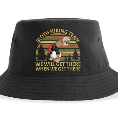 Sloth Hiking Team We Will Get There When We Get There Sustainable Bucket Hat