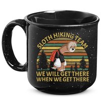 Sloth Hiking Team We Will Get There When We Get There 15oz Campfire Ceramic Mug