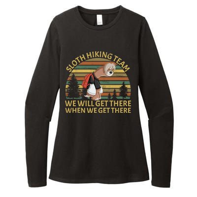 Sloth Hiking Team We Will Get There When We Get There Womens CVC Long Sleeve Shirt