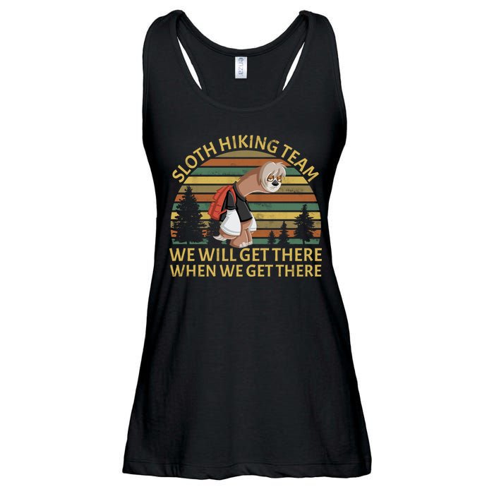 Sloth Hiking Team We Will Get There When We Get There Ladies Essential Flowy Tank