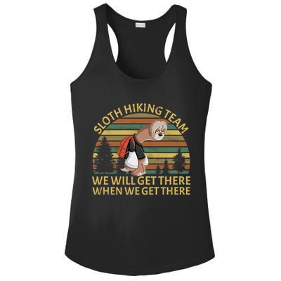Sloth Hiking Team We Will Get There When We Get There Ladies PosiCharge Competitor Racerback Tank
