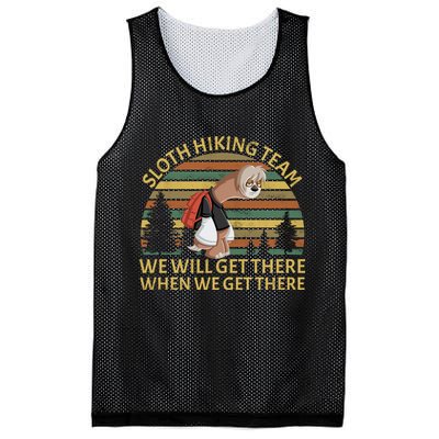 Sloth Hiking Team We Will Get There When We Get There Mesh Reversible Basketball Jersey Tank