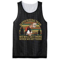 Sloth Hiking Team We Will Get There When We Get There Mesh Reversible Basketball Jersey Tank