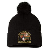 Sloth Hiking Team We Will Get There When We Get There Pom Pom 12in Knit Beanie