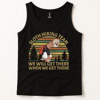 Sloth Hiking Team We Will Get There When We Get There Tank Top