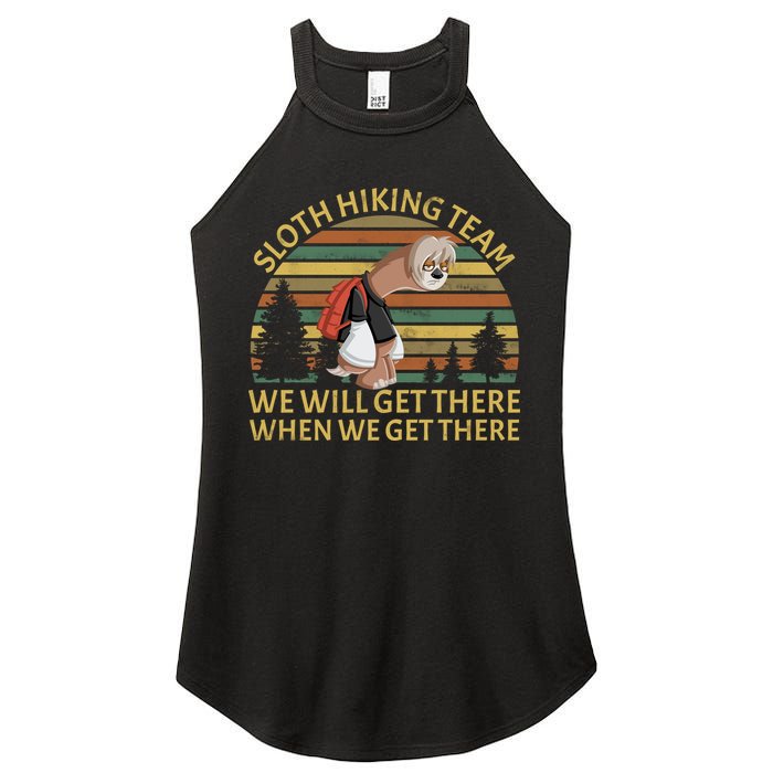 Sloth Hiking Team We Will Get There When We Get There Women's Perfect Tri Rocker Tank