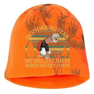 Sloth Hiking Team We Will Get There When We Get There Kati - Camo Knit Beanie