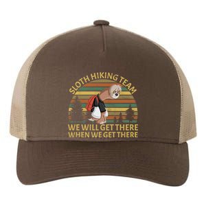 Sloth Hiking Team We Will Get There When We Get There Yupoong Adult 5-Panel Trucker Hat