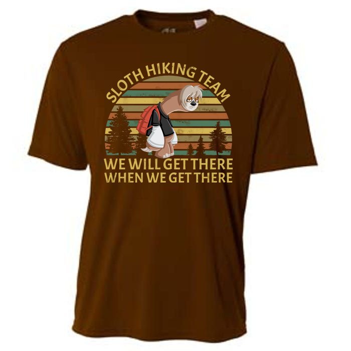 Sloth Hiking Team We Will Get There When We Get There Cooling Performance Crew T-Shirt