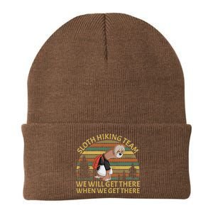 Sloth Hiking Team We Will Get There When We Get There Knit Cap Winter Beanie