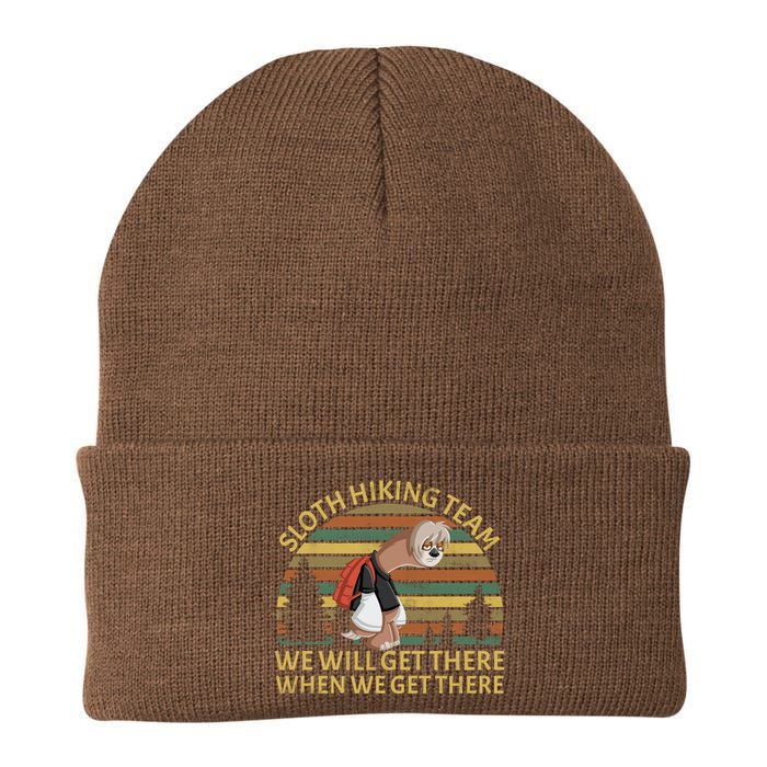 Sloth Hiking Team We Will Get There When We Get There Knit Cap Winter Beanie