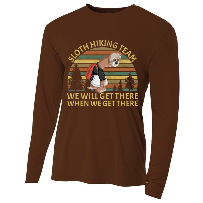 Sloth Hiking Team We Will Get There When We Get There Cooling Performance Long Sleeve Crew