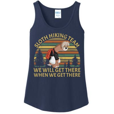 Sloth Hiking Team We Will Get There When We Get There Ladies Essential Tank