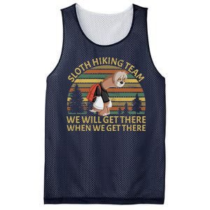 Sloth Hiking Team We Will Get There When We Get There Mesh Reversible Basketball Jersey Tank