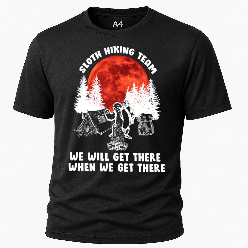 Sloth Hiking Team Will Get We There Funny Camping Performance Shirt