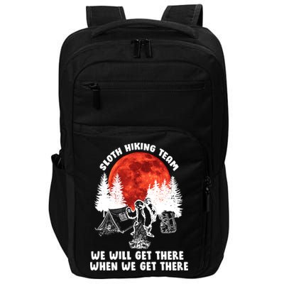 Sloth Hiking Team Will Get We There Funny Camping Impact Tech Backpack