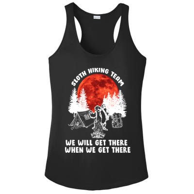 Sloth Hiking Team Will Get We There Funny Camping Ladies PosiCharge Competitor Racerback Tank