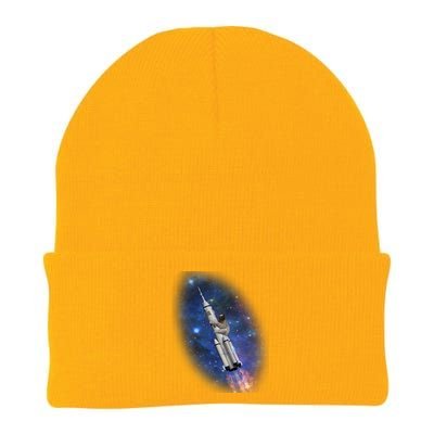 Sloth In Space Rocket ship Knit Cap Winter Beanie