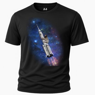Sloth In Space Rocket ship Performance Shirt
