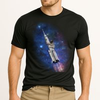Sloth In Space Rocket ship Performance Shirt