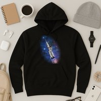 Sloth In Space Rocket ship Hoodie