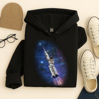 Sloth In Space Rocket ship Hoodie