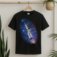 Sloth In Space Rocket ship T-Shirt