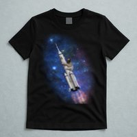 Sloth In Space Rocket ship T-Shirt