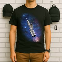Sloth In Space Rocket ship T-Shirt
