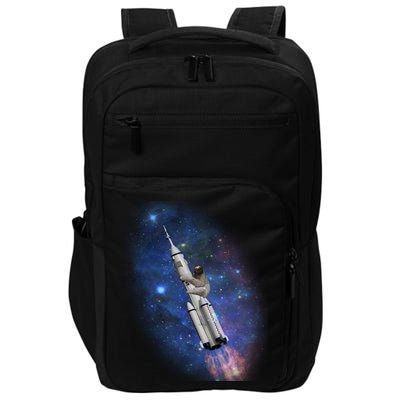 Sloth In Space Rocket ship Impact Tech Backpack