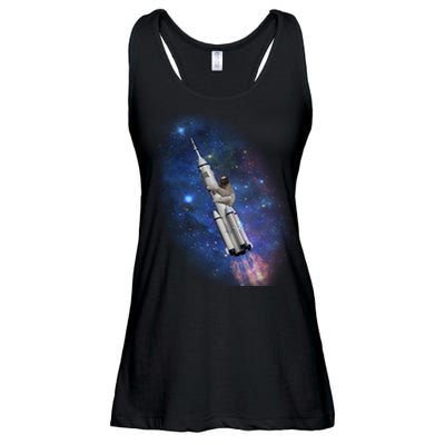 Sloth In Space Rocket ship Ladies Essential Flowy Tank