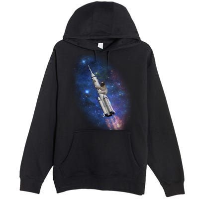 Sloth In Space Rocket ship Premium Pullover Hoodie
