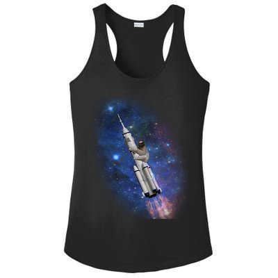 Sloth In Space Rocket ship Ladies PosiCharge Competitor Racerback Tank