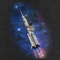 Sloth In Space Rocket ship 25L Jumbo Tote
