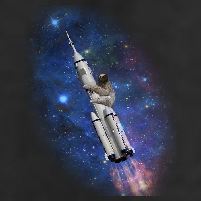 Sloth In Space Rocket ship 25L Jumbo Tote